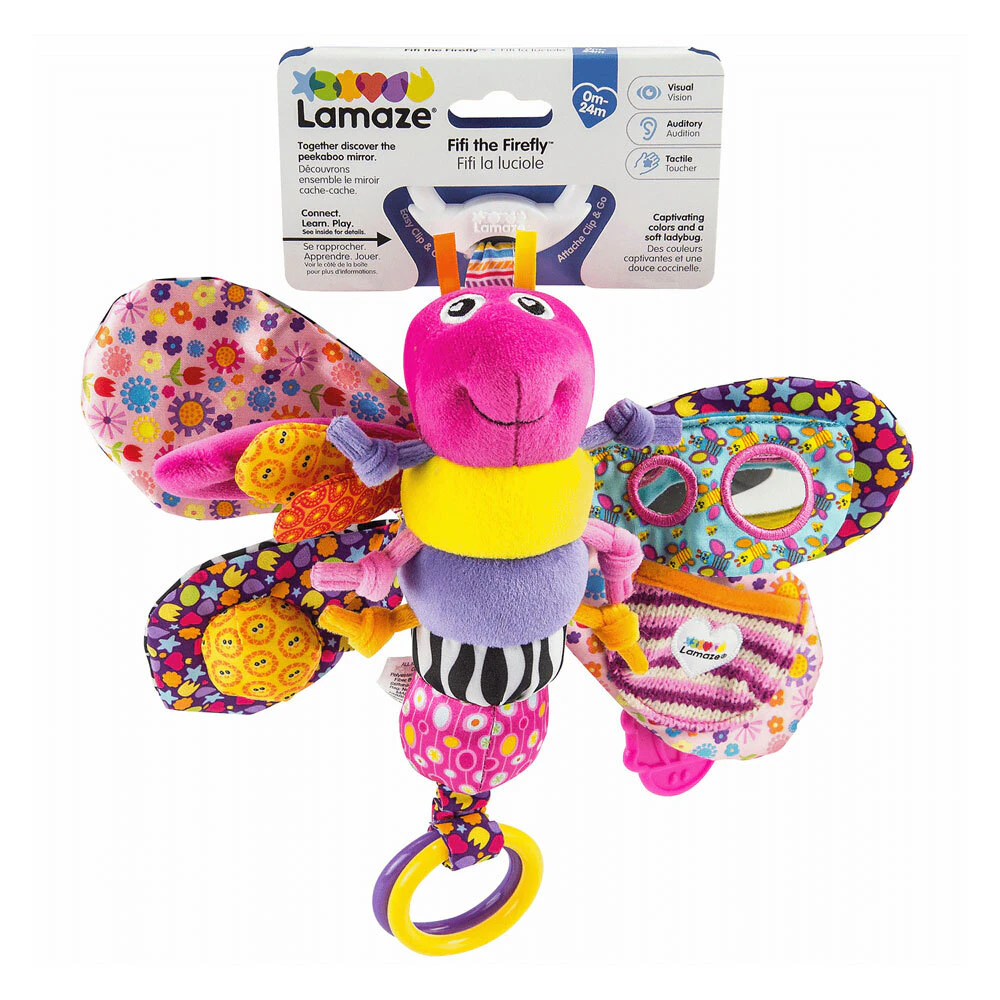 LAMAZE Fifi the Firefly Plush Clip And Go Multi Textured Kids/Childrens Toy 0m+