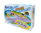 Aqua Ride Triple Water Slide w/ Sprinklers Fun Outdoor Activity Kids/Children 5+