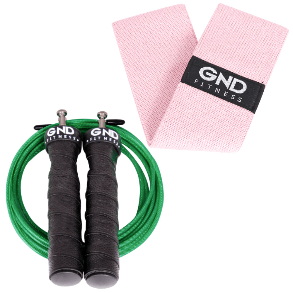 Gnd Skipping Rope & Fabric Booty Band Pack - Green Machine