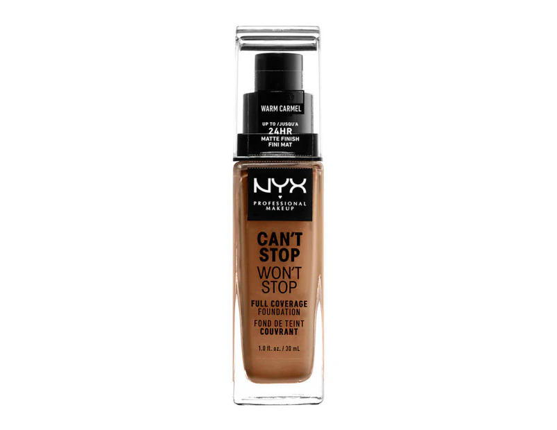 Nyx Professional Nyx Can't Stop Wont Stop Full Coverage Foundation 30ml Cswsf15.7 Warm Caramel