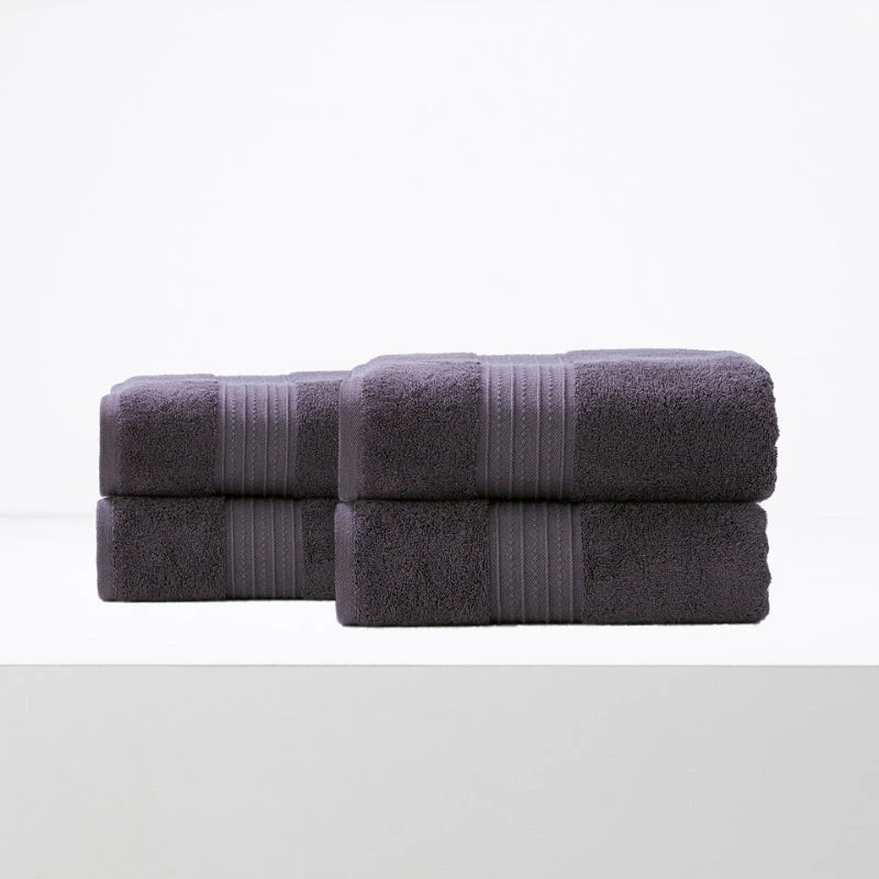 Renee Taylor Brentwood Low Twist 4 Pack Bath Sheet - Carbon