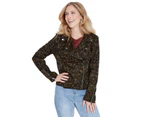 ROCKMANS - Womens Jacket - Leopard Biker Jkt