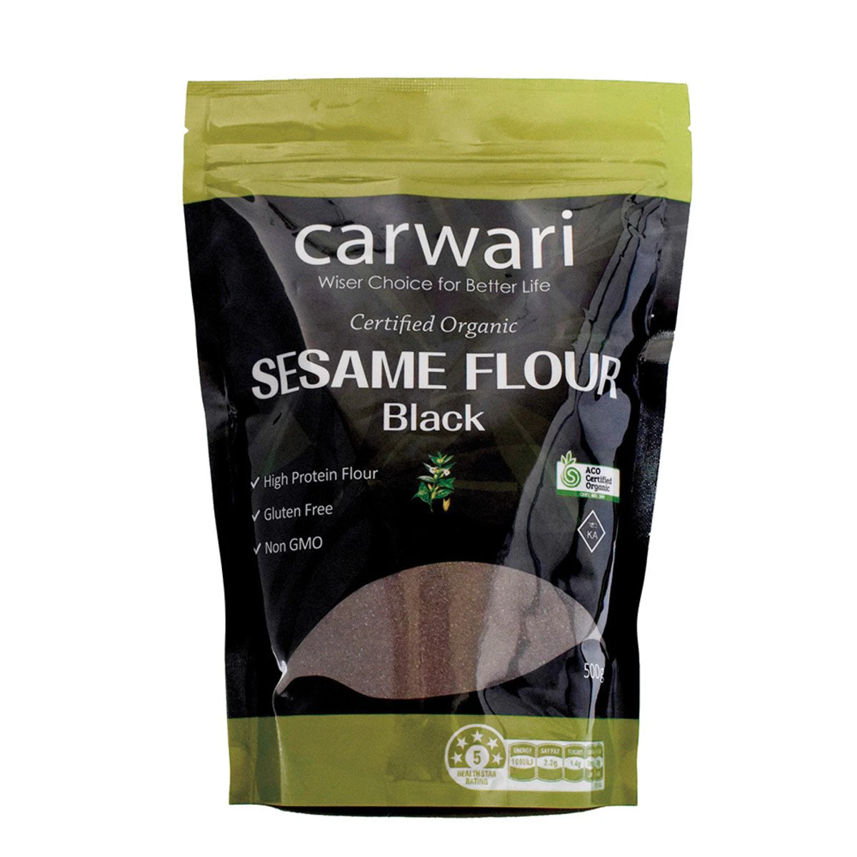 CARWARI Organic Sesame Seed Flour Black 500g