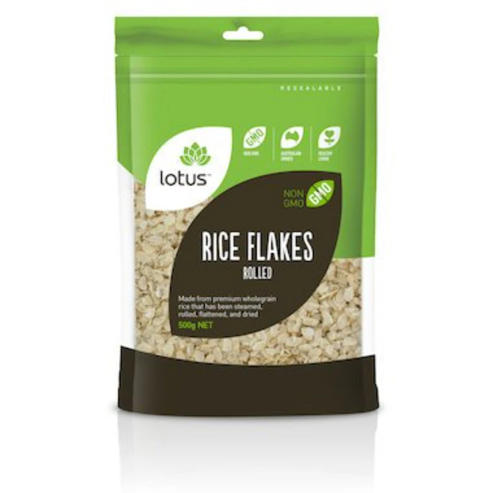 LOTUS Rice Flakes Brown Rolled 500g