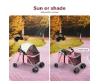 Pawz Pet Stroller Dog Cat Large Carrier Travel Pushchair Foldable Pram 4 Wheels