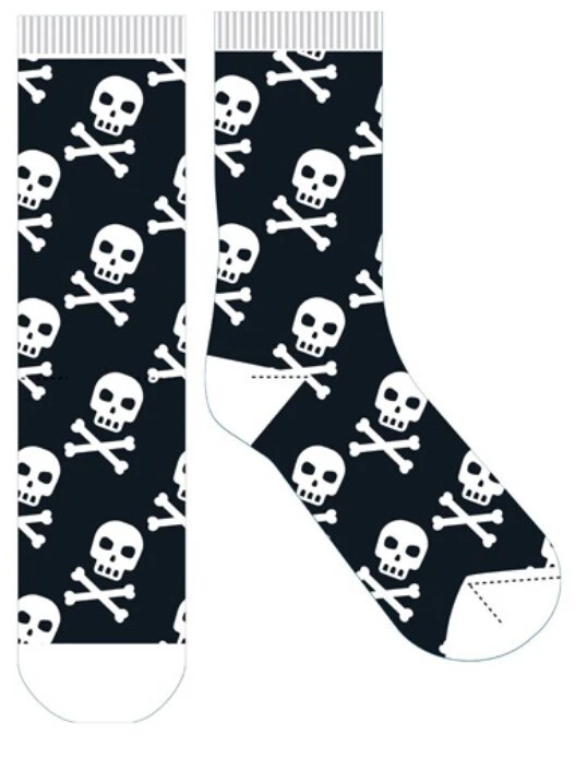 EJF Frankly Funny Novelty Socks, One Size Fits Most - Glow Skull E9942