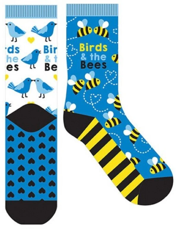 EJF Frankly Funny Novelty Socks, One Size Fits Most - Odd Bird Bees E9119