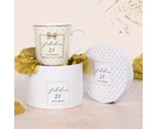 Mug Jewelled Fabulous 21 Happy Birthday, Gift For Her, Gibson Gifts 20828