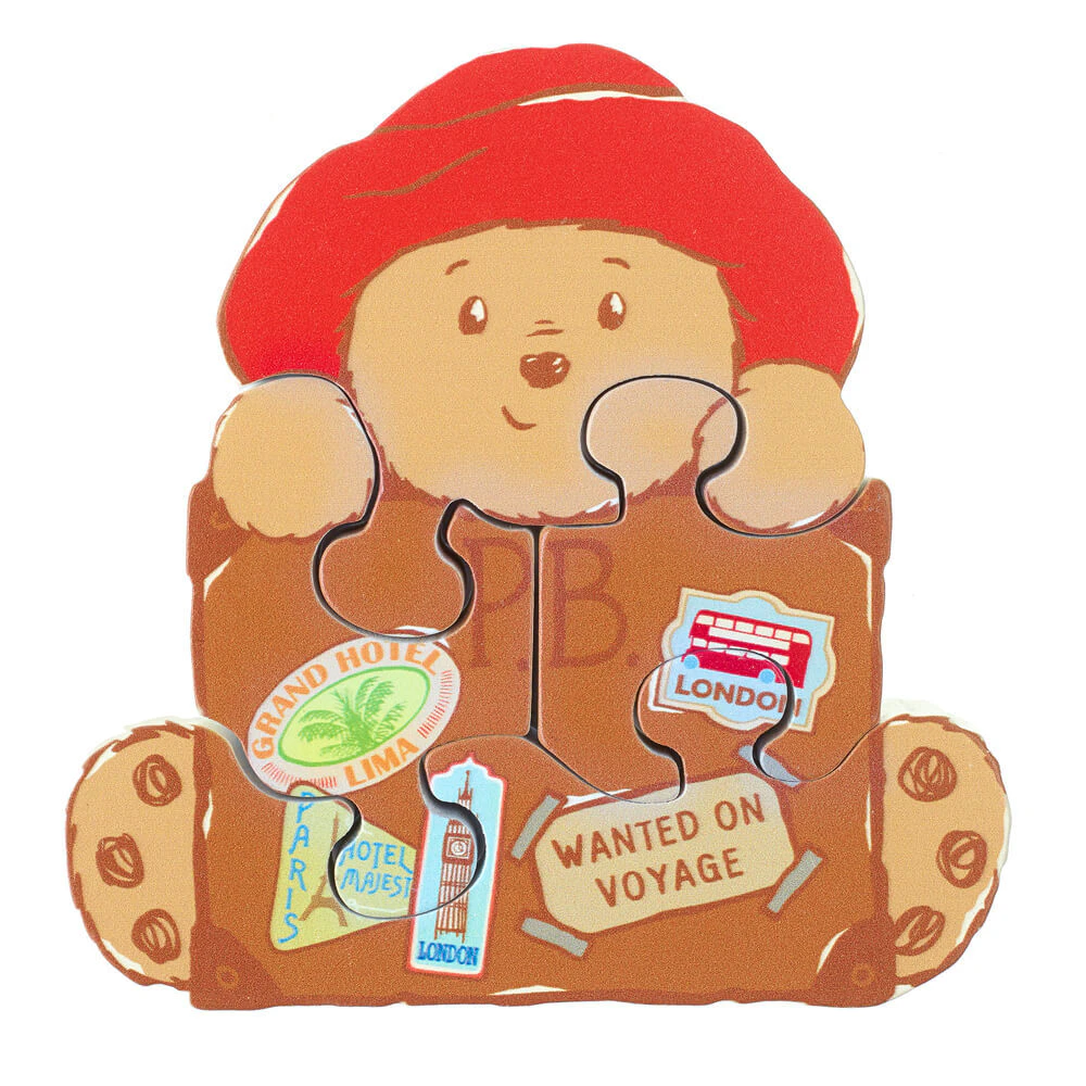 Paddington Bear Wooden Puzzle w/ Suitcase, Jasnor PBOTT06453