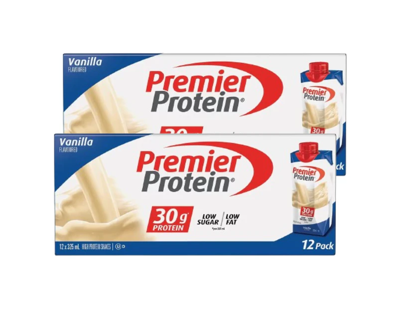 24x Premier Protein Shakes Vanilla Drink 30g Protein Muscle Weightloss Low Fat