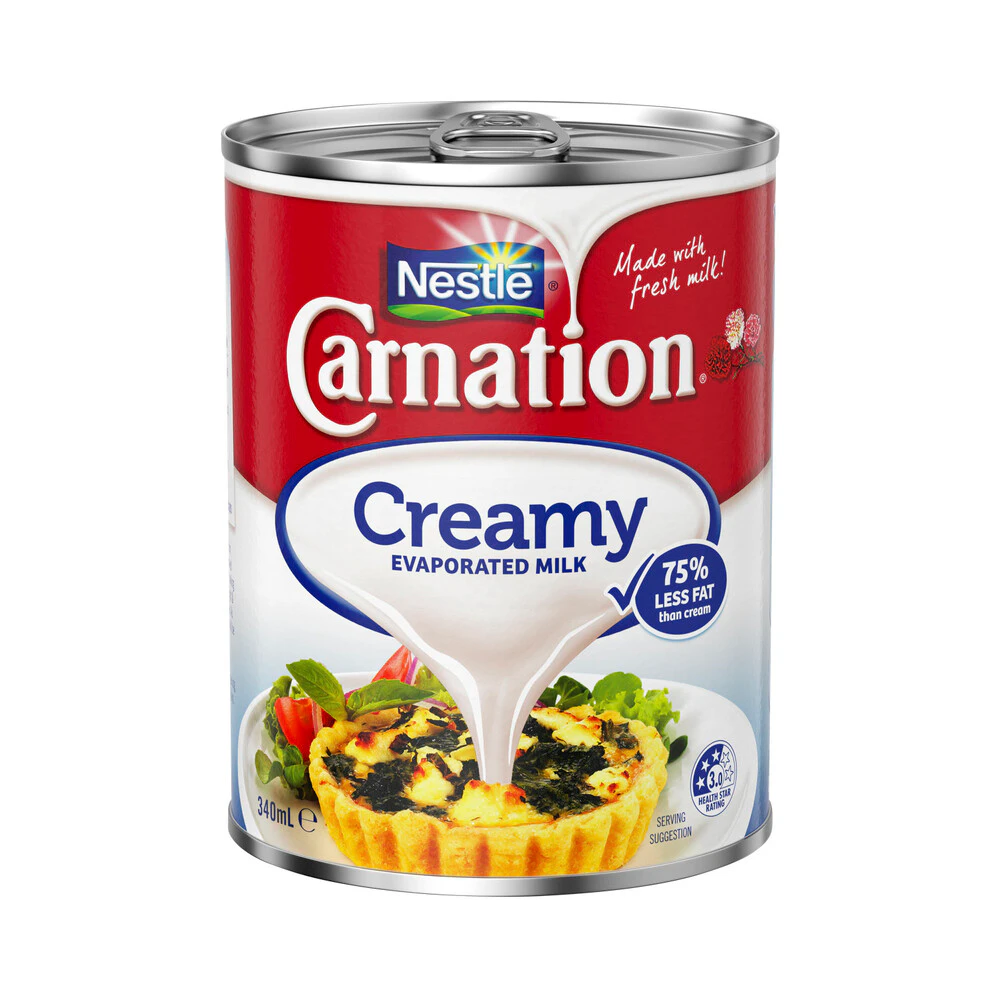 Nestle Carnation Full Cream Evaporated Milk Tin 340ml