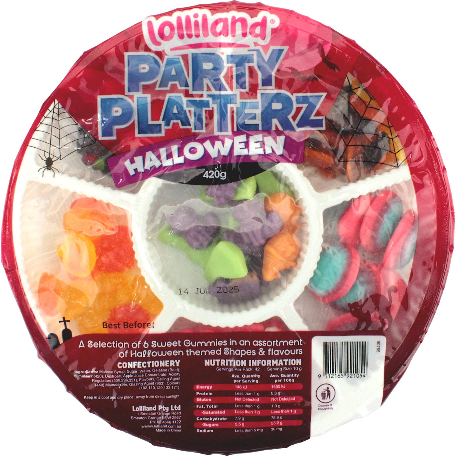 Halloween Lolly Party Platter (420g Tray)