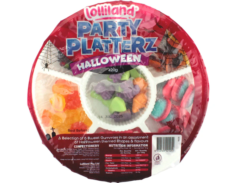 Halloween Lolly Party Platter (420g Tray)