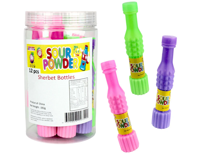 Sour Sherbet Bottles (Pack of 12)