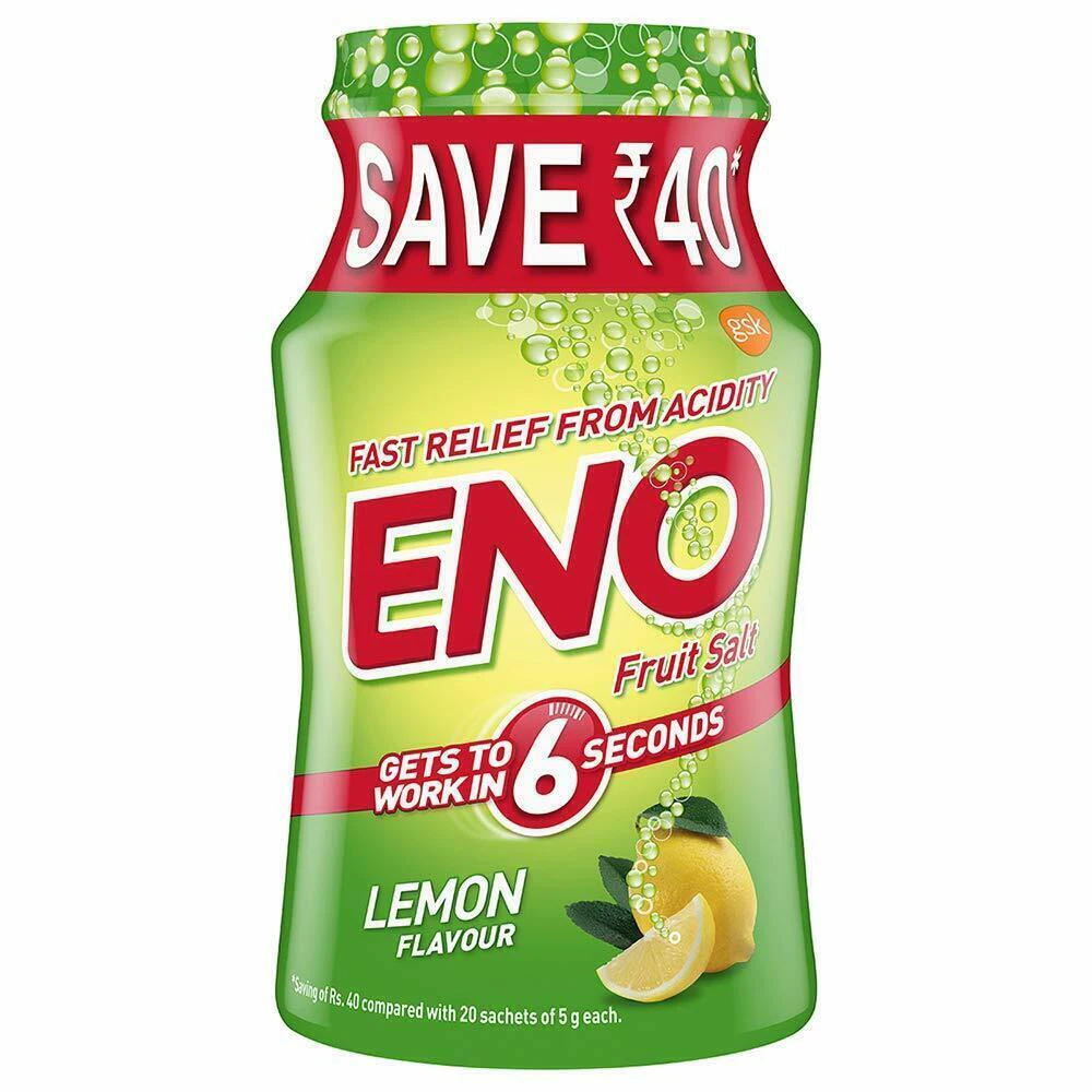 Eno Fruit Salt Lemon Flavour Powder 100g