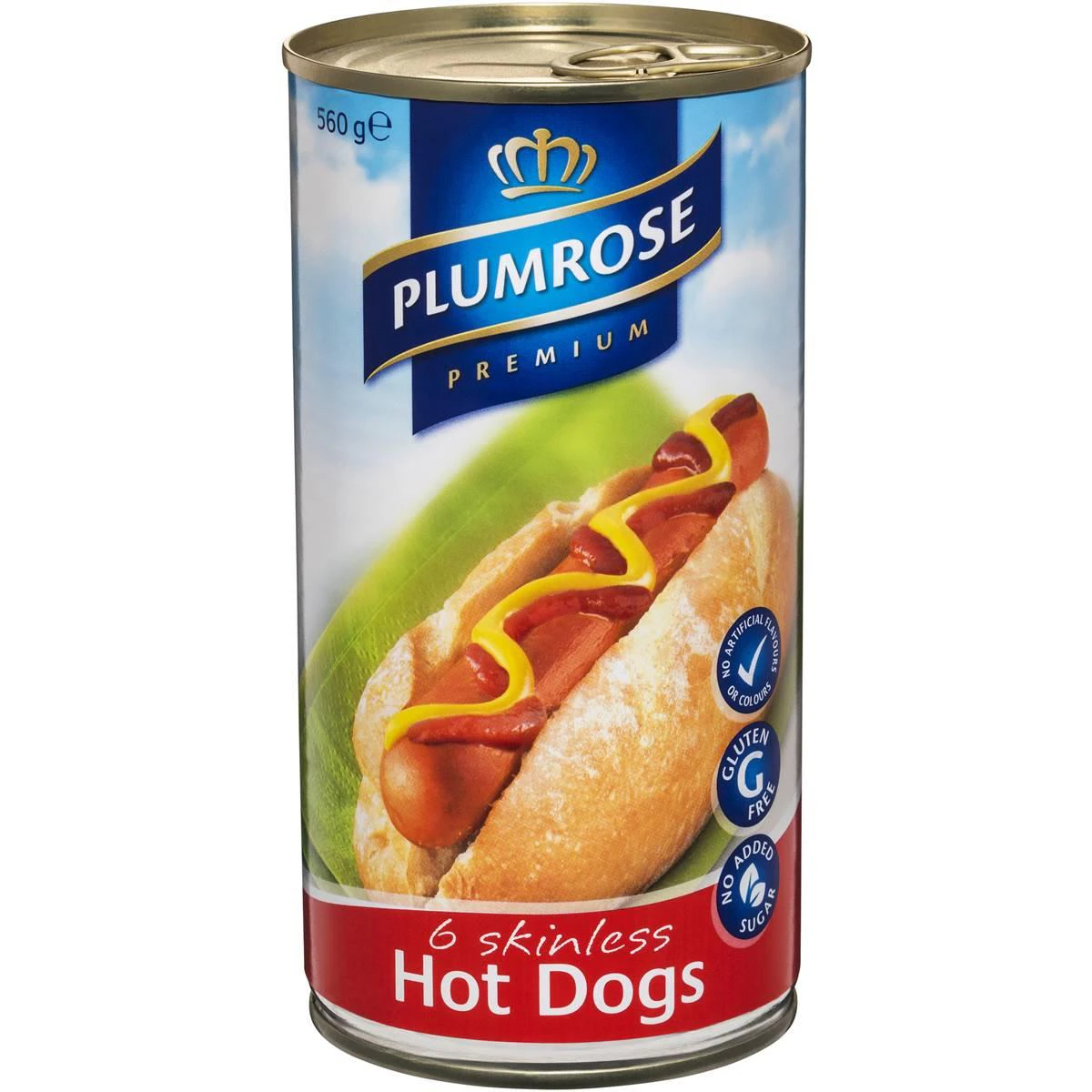 Plumrose Premium Hot Dogs Tin 560g