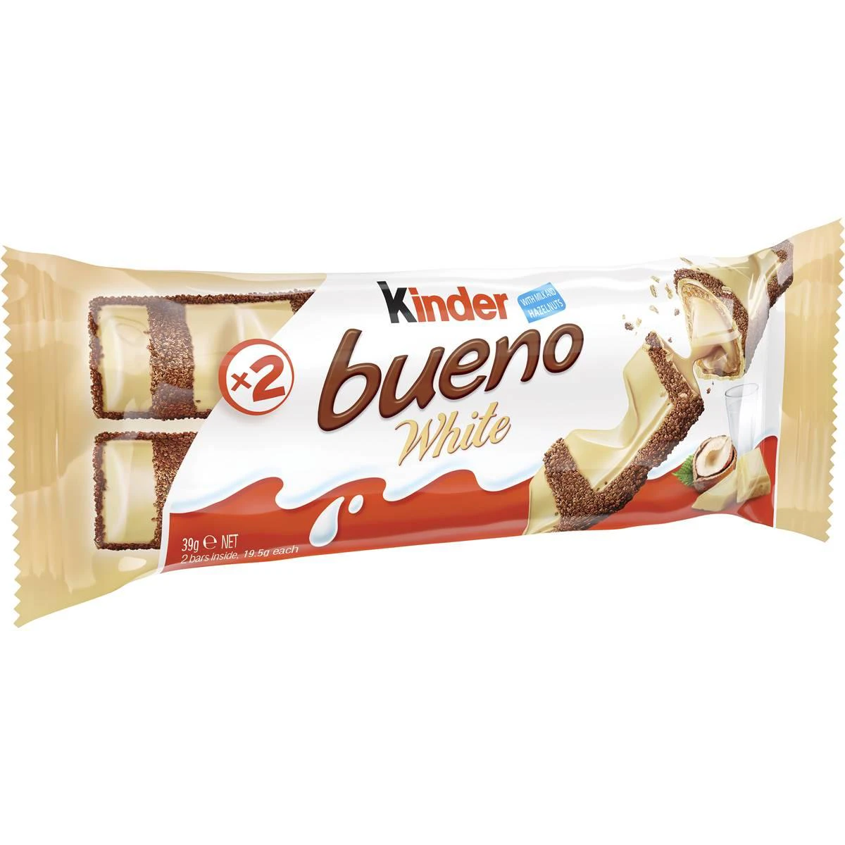 Kinder Bueno White Chocolate Bar 39g X 6 Bars