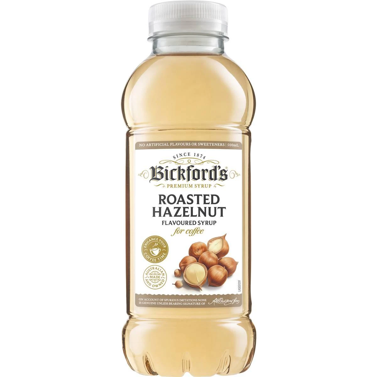 Bickfords Roasted Hazelnut Coffee Syrup 500ml