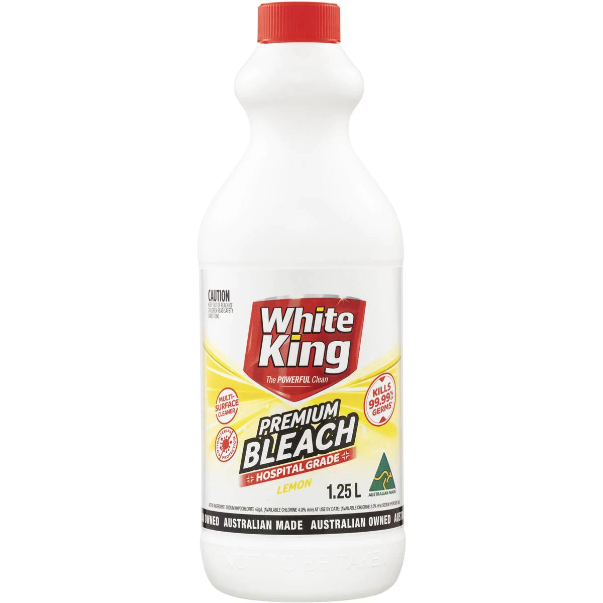 White King Premium Bleach Lemon 1.25L