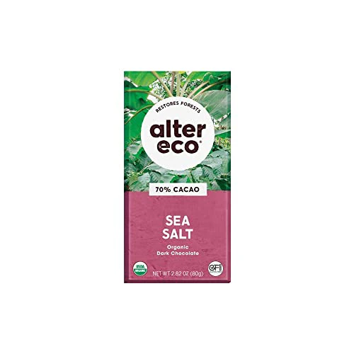 Alter Eco Chocolate (Organic) Dark Sea Salt 80g 12 Pack