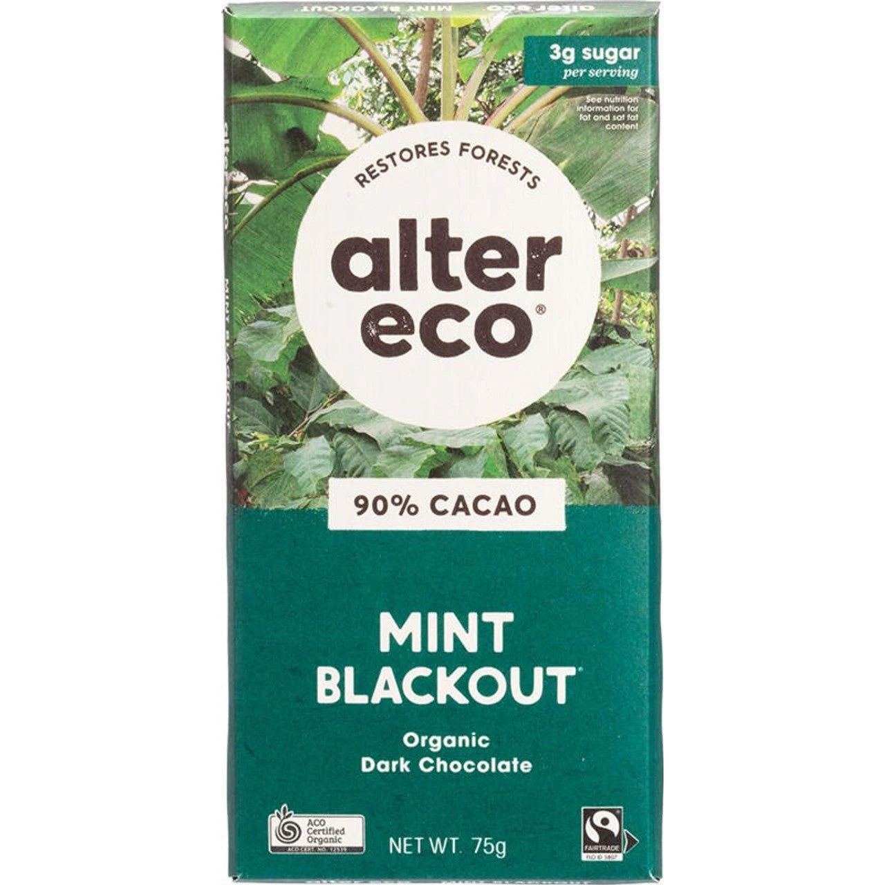 Alter Eco Chocolate (Organic) Dark Mint Blackout 12 Pack