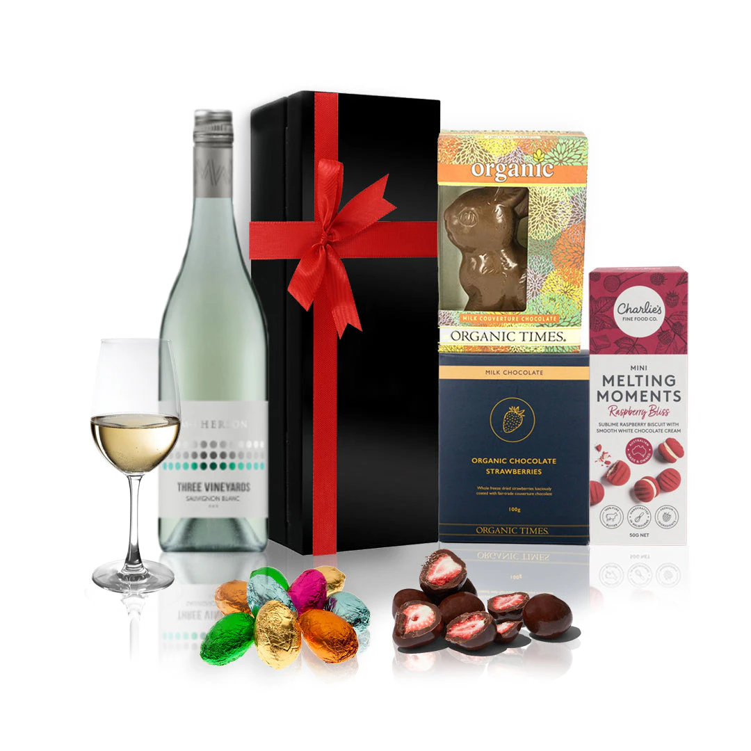 Easter With Wine Gift Hamper - White