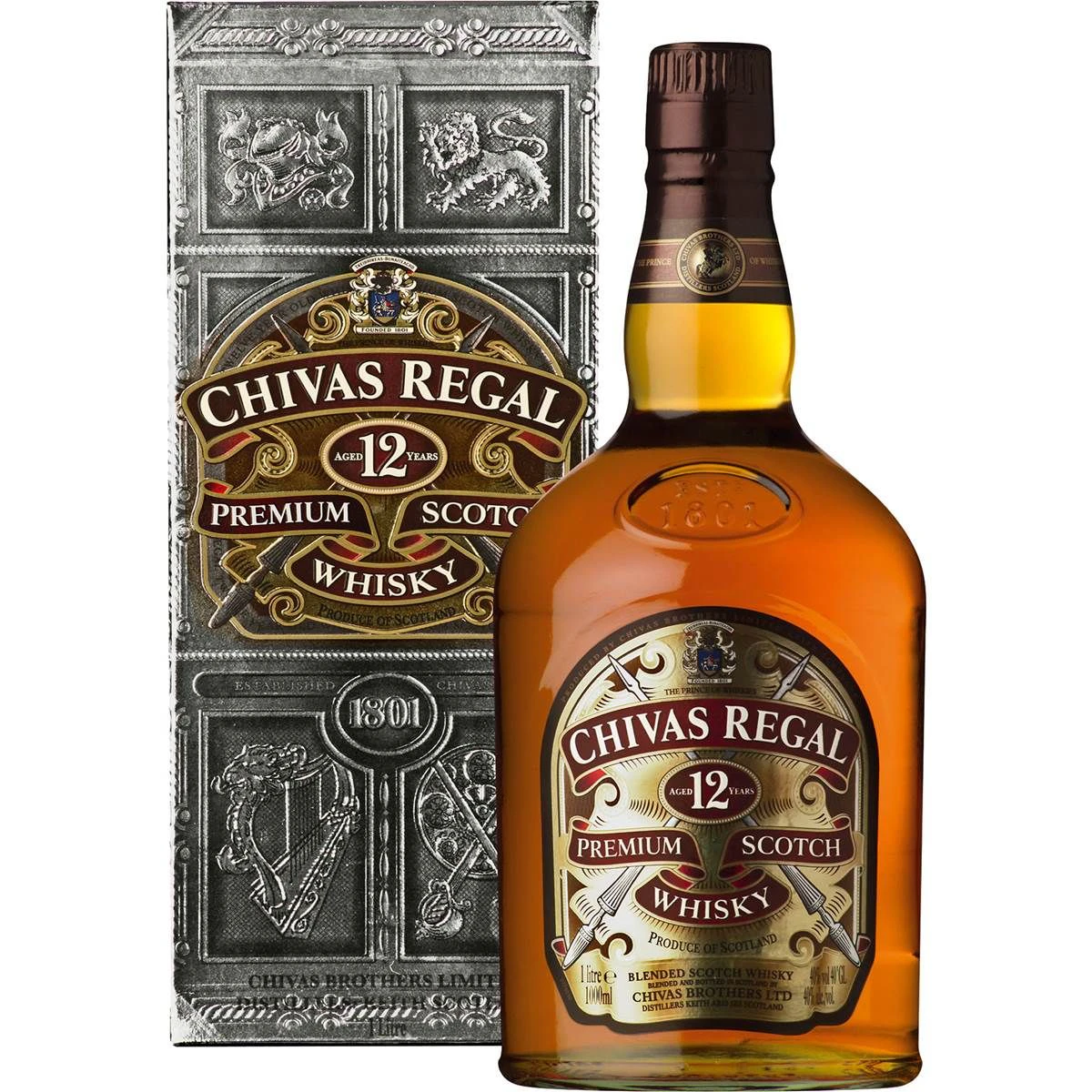 Chivas Regal Scotch 12yo Whiskey  1litre - 1 litre