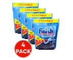 4 x Finish Powerball Dishwashing Tablet Power All in 1 Lemon Sparkle Value Pack PK63 (252 Tablets)