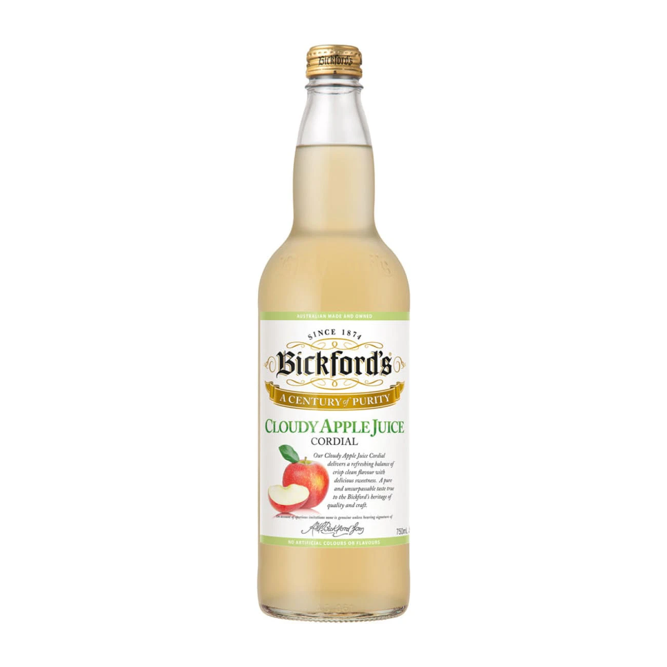 Bickford's Cloudy Apple Cordial, 750ml