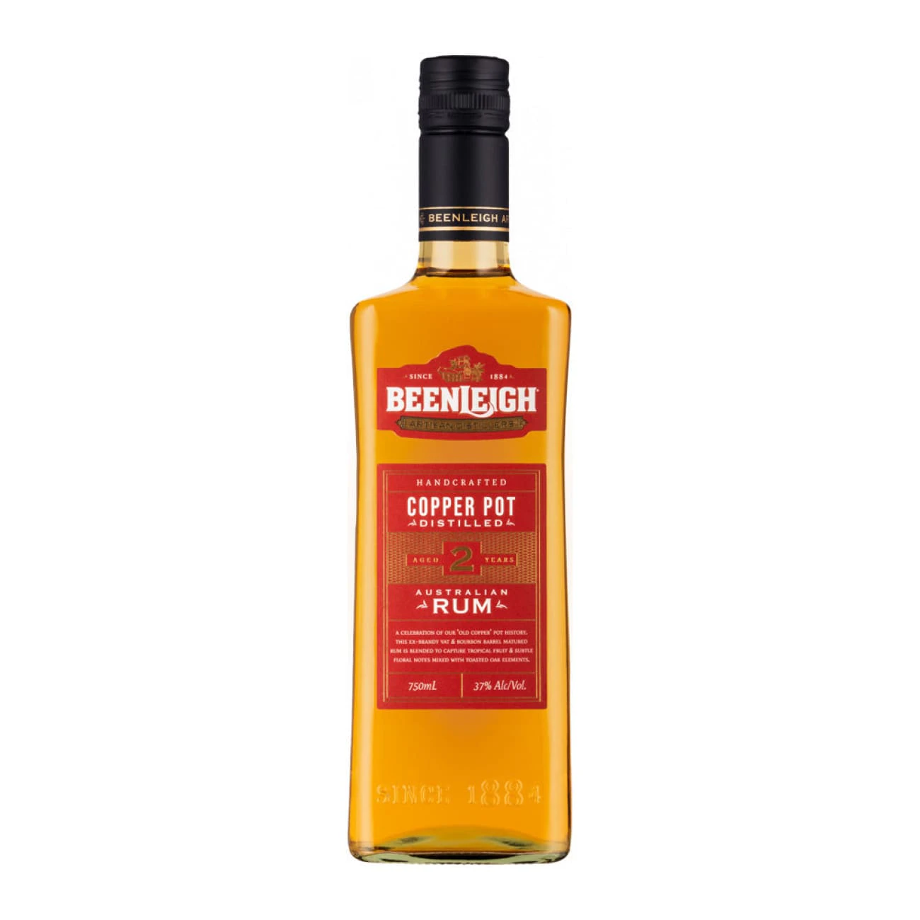 Beenleigh Artisan Distillers Copperpot Rum, 750ml 37% Alc.