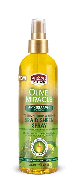 African Pride Olive Miracle Braid Sheen Spray 355mL (12fl oz)