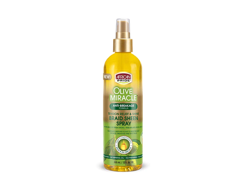 African Pride Olive Miracle Braid Sheen Spray 355mL (12fl oz)