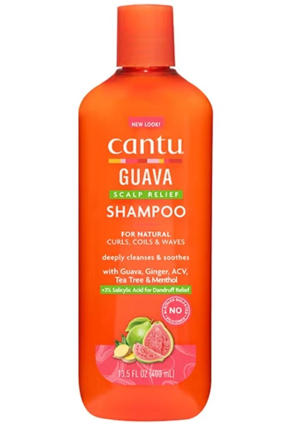 Cantu Guava Scalp Relief Shampoo For Natural Curls Coils & Waves 400mL(13.5oz)