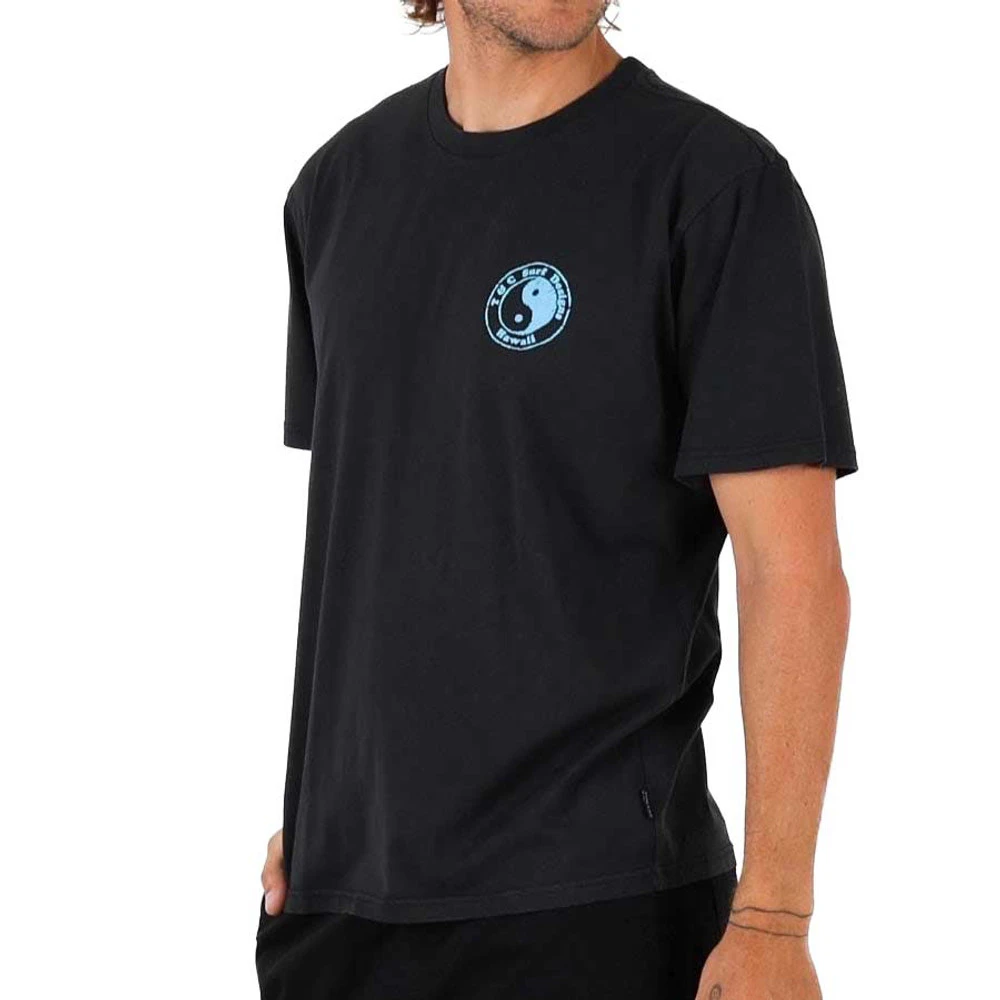 Town & Country Monochrome Tee Mens in Washed Black Blue