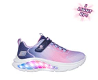 Skechers Girls' Rainbow Cruisers Light-Up Sneakers - Navy/Multi