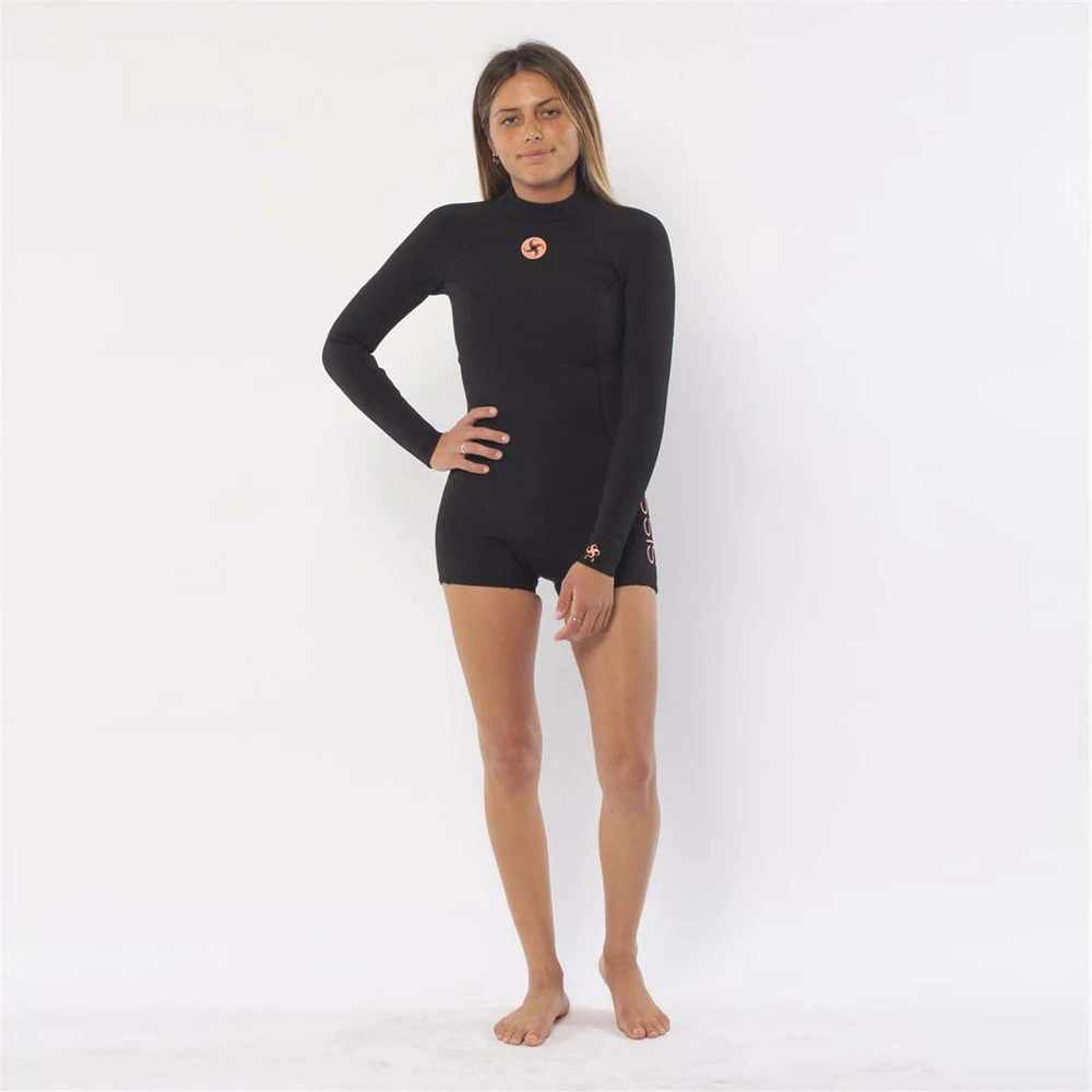 Sisstrevolution 2MM Summer Seas Long Sleeve Springsuit Womens in Solid Black