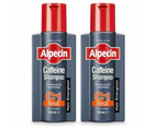 2x Alpecin Caffeine Shampoo C1 for Men - For Stronger Hair, 250ml