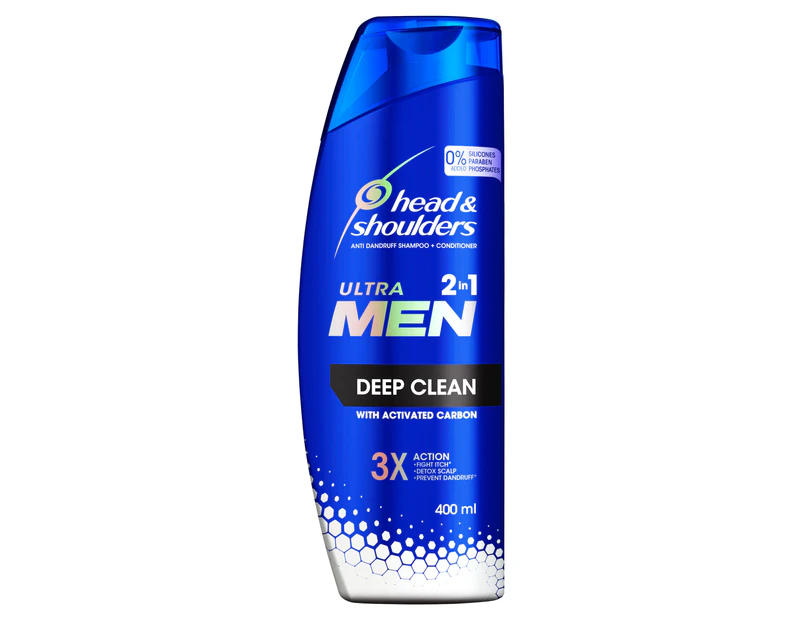 Head & Shoulders Ultra Men 2in1 Deep Clean Anti Dandruff Shampoo + Conditioner 400ml