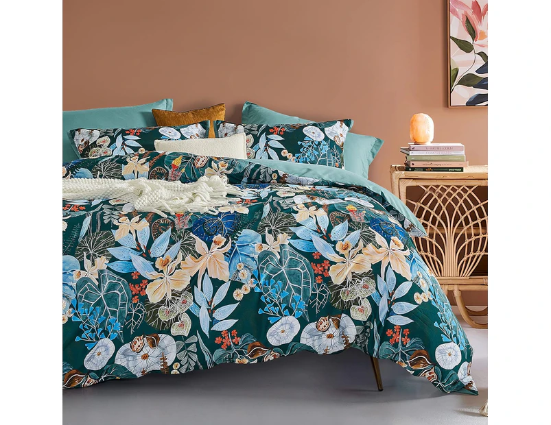 CleverPolly Print Microfibre Quilt Cover Set - Bella - Super King