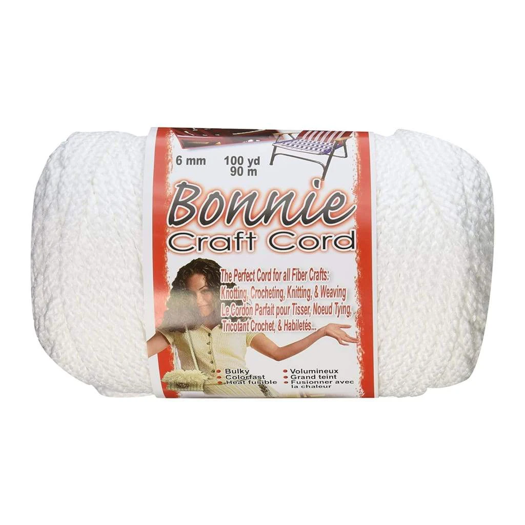 Pepperell Bonnie Macrame Craft Cord 6mm x 100yd - White*