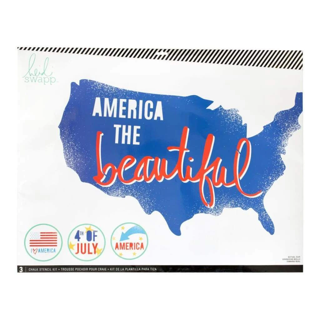 Heidi Swapp Chalk Art Stencils 27X21 inch 3 Pack - Americana*