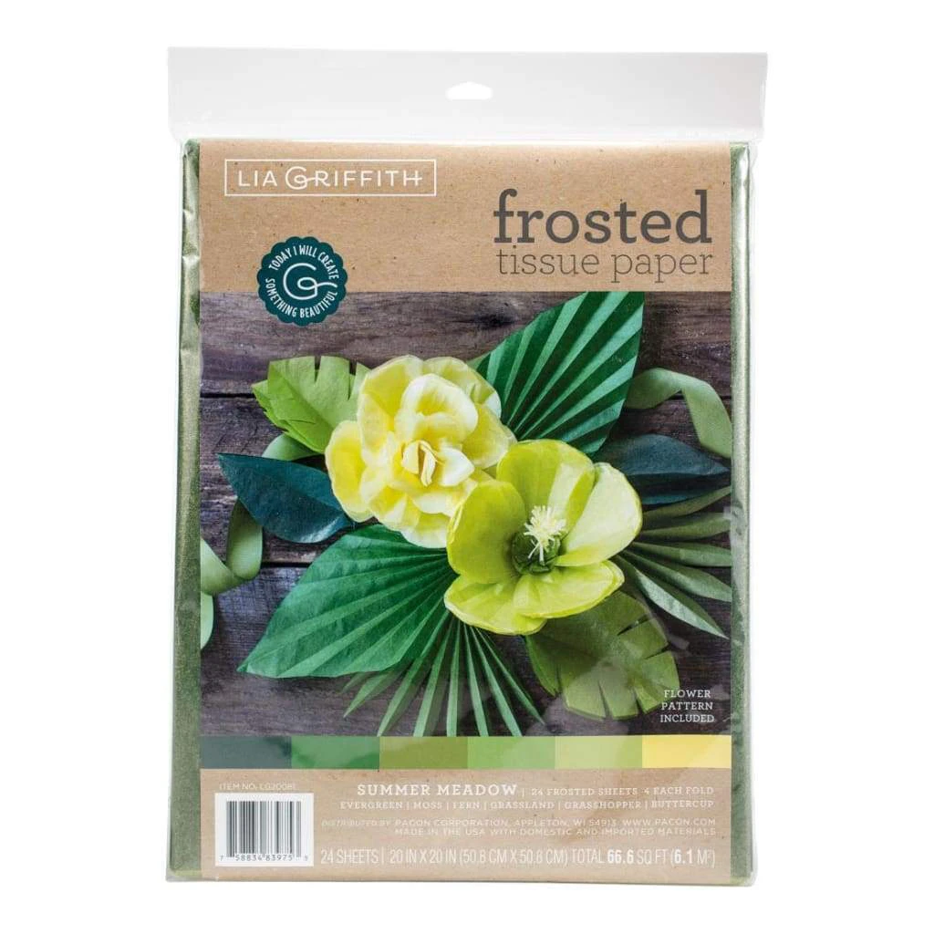 Lia Griffith - Frosted Tissue Paper 24 pack - Summer Meadow*