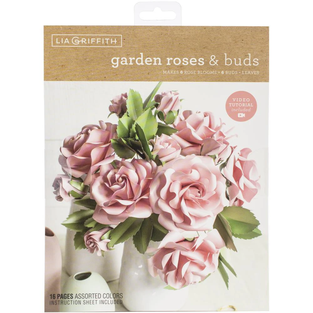 Lia Griffith Paper Stack 8.5 inch X11 inch 24 pack Garden Rose*