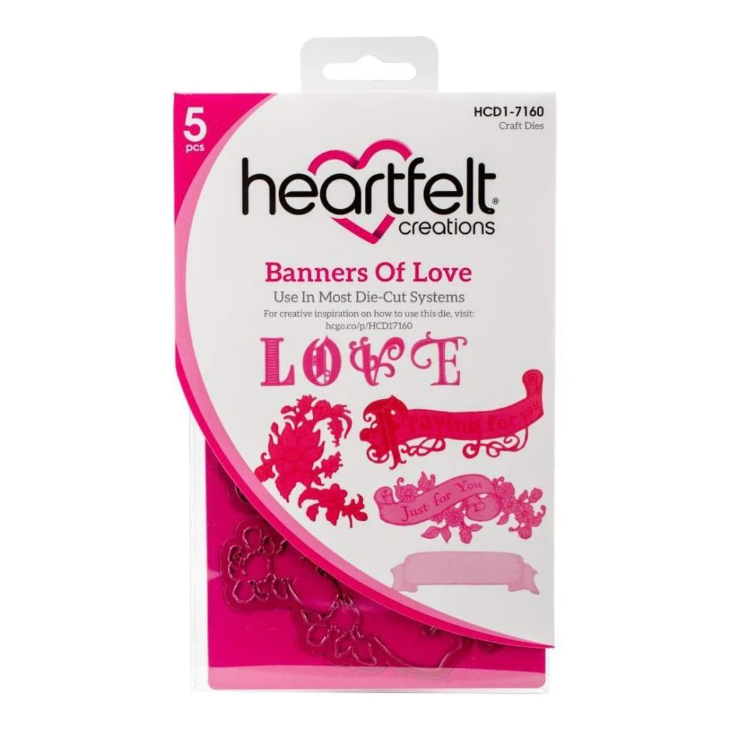 Heartfelt Creations Cut & Emboss Dies - Heartfelt Love-Banners Of Love*