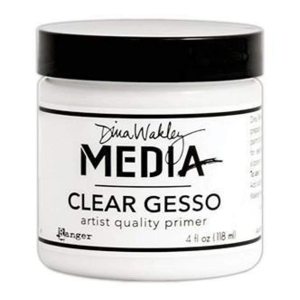 Dina Wakley Media Mediums Clear Gesso 4Oz  - Jar