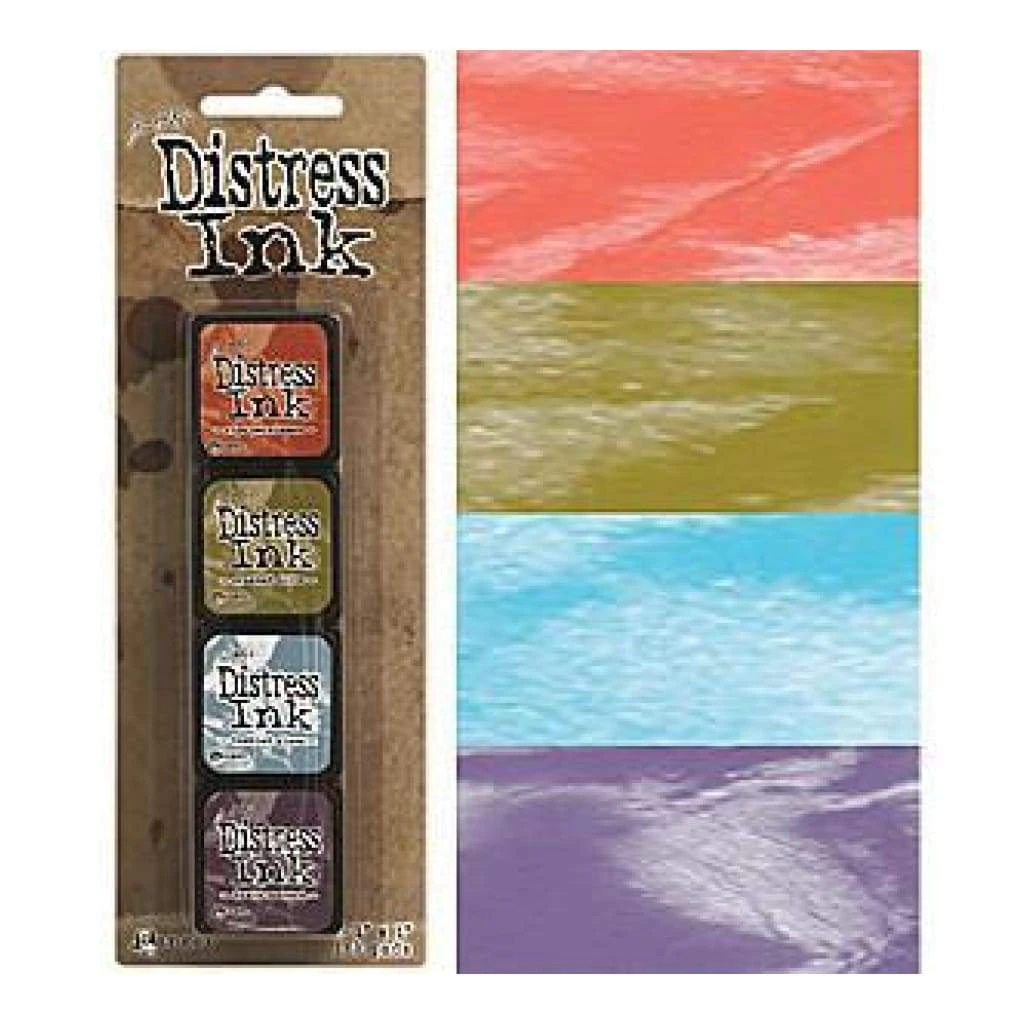 Tim Holtz Distress Mini Ink Pads 4 Pack - Kit 8