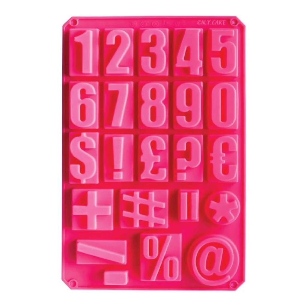 NY Cake Silicone Chocolate Mold Number & Media Icons*