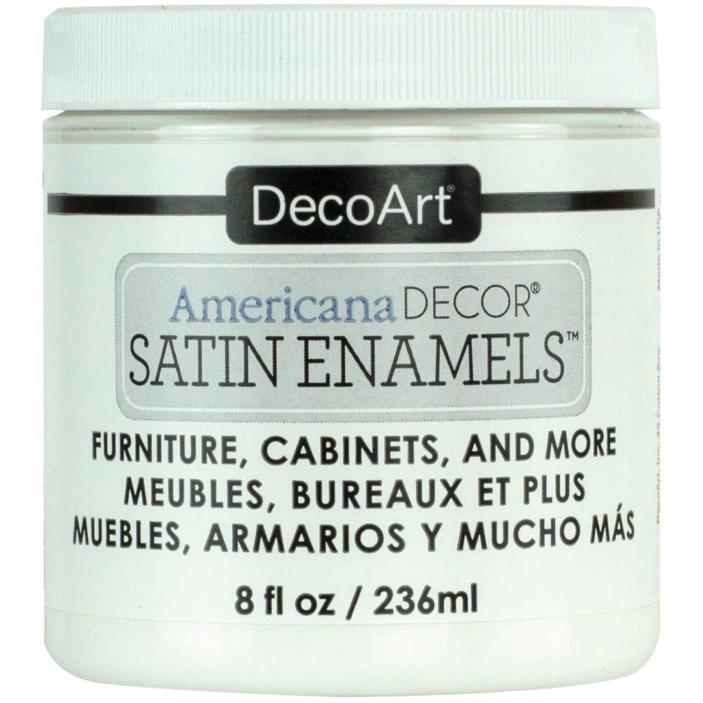 Americana Decor Satin Enamels 8oz - Pure White