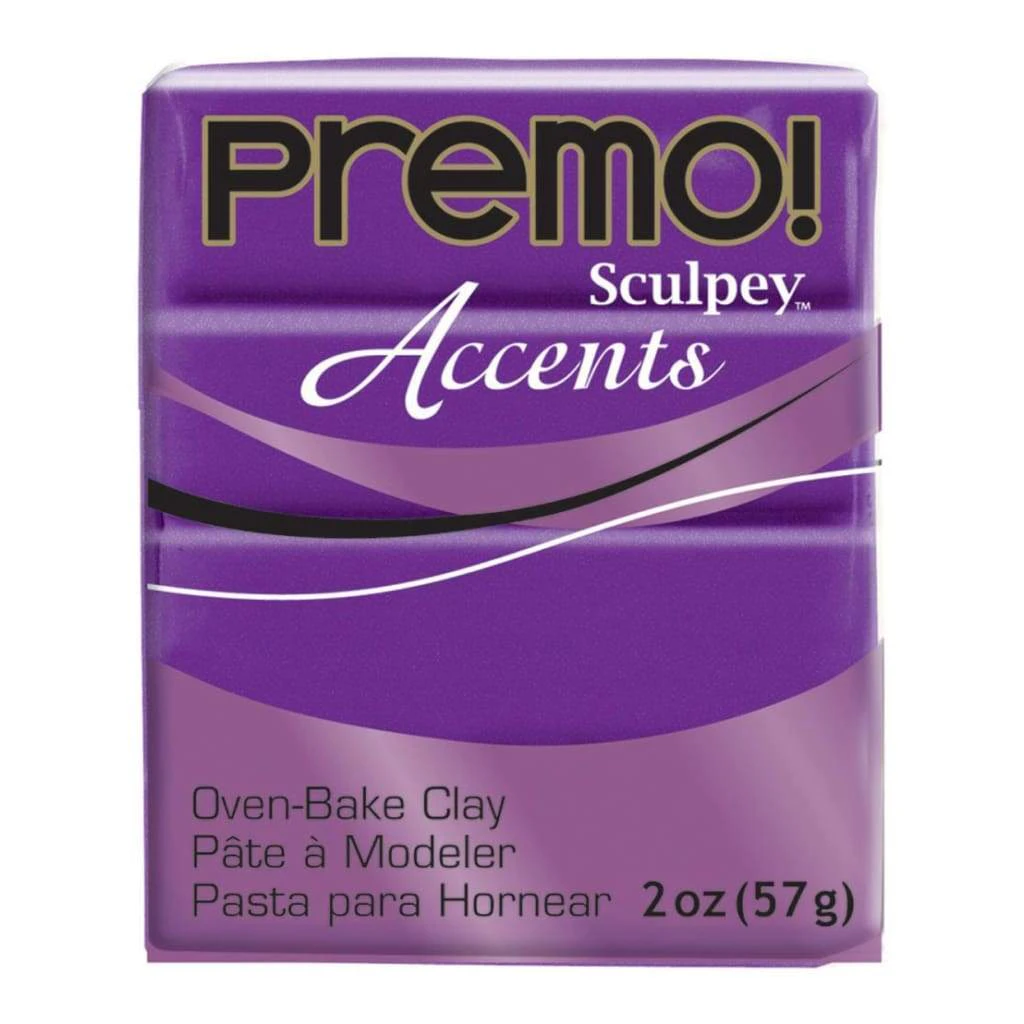 Premo Sculpey Accents Polymer Clay 2oz - Purple Pearl*