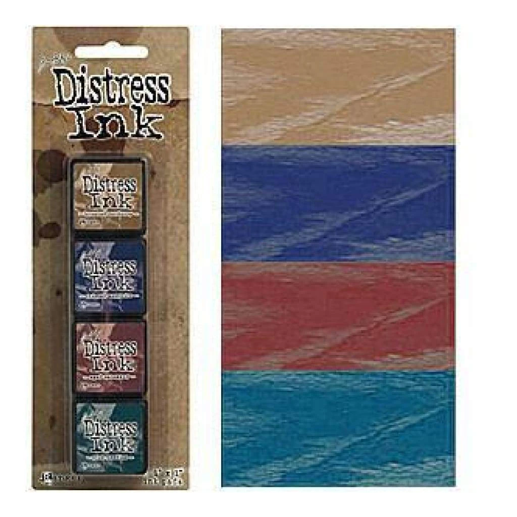 Tim Holtz Distress Mini Ink Pads 4 Pack - Kit 12